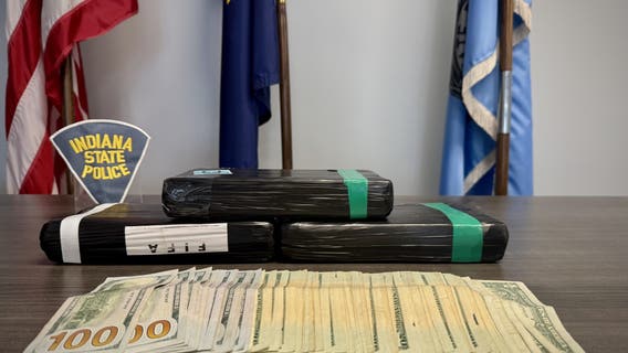 Indiana man busted with over 6 pounds of cocaine, thousands in cash during traffic stop: police