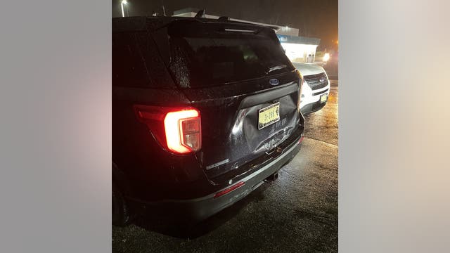 Illinois State Police squad car struck in Downers Grove