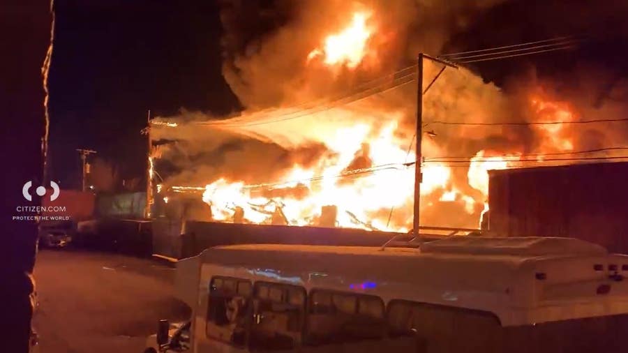 Massive blaze destroys warehouse on Southwest Side; no injuries: fire officials