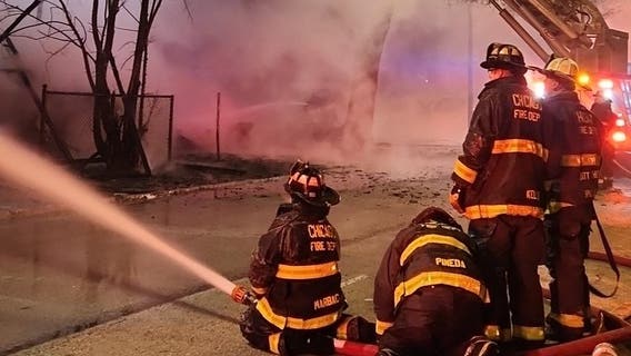 Vacant building collapses during fire in Fuller Park