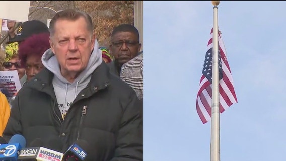Chicago pastor protests Trump administration with upside-down American flag