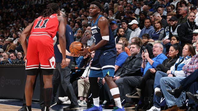 Edwards scores 49 to lead Wolves over short-handed Bulls 127-108