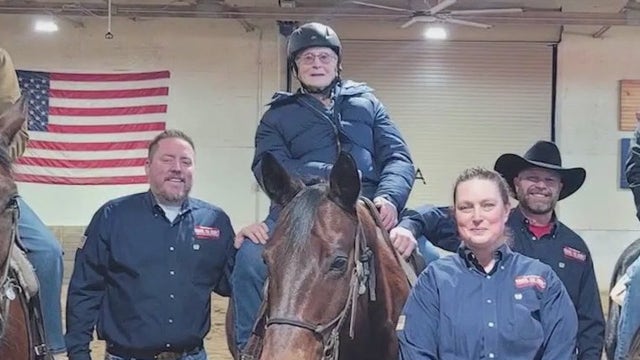 Chicago area World War II veteran gets back on the horse for 101st birthday
