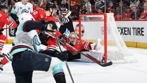Shane Wright scores 2, Adam Larsson has goal and assist as Kraken beat Blackhawks 6-2