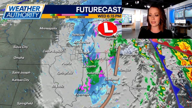 Wind and snow hit Chicagoland before a warmer weekend