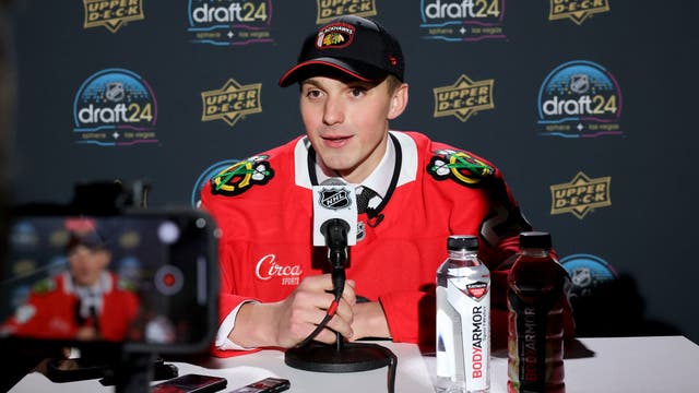 Blackhawks defenseman and No. 2 overall pick Artyom Levshunov makes NHL debut against Avalanche
