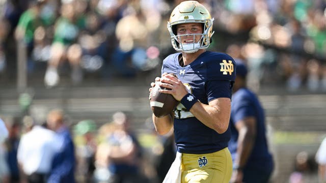 No. 21 Notre Dame is relying on a high-scoring offense to get back into the playoff picture