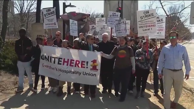 Half of Northwestern’s dining halls close as food service workers walk off the job