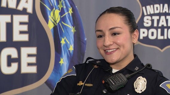 Kaylee Galvan named Indiana State Police's first woman 'Trooper of the Year'