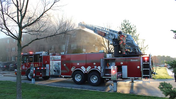 Suburban Chicago apartment fire sends 4 to hospital, officials say