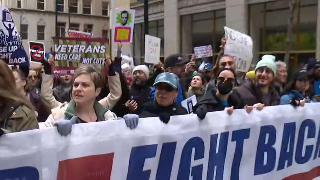 Chicago protest draws thousands in nationwide push against Trump, Musk policies