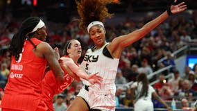 Tempers flare after Clark's 3rd quarter foul, but Reese double-double isn't enough as Fever blast Sky 93-58