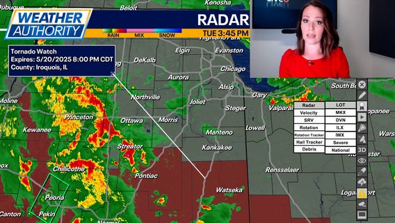 Chicago severe weather threat: Scattered storms sweeping through suburbs