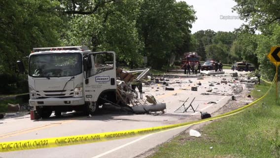 Truck explodes in Chicago’s western suburbs after crash, injuring driver: officials