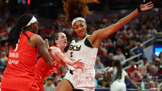 Tempers flare after Clark's 3rd quarter foul, but Reese double-double isn't enough as Fever blast Sky 93-58