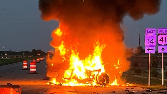 2 escape after fiery NW Indiana crash, sheriff says