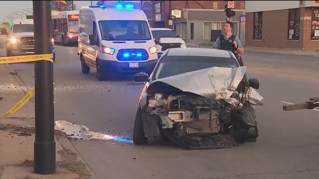 Car slams into Chicago American Legion building, driver hurt, police say