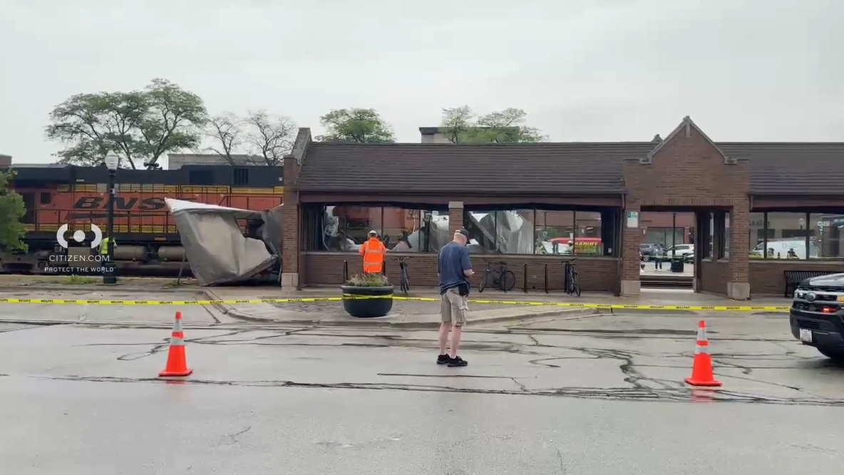 Train crashes into semi-truck at La Grange Metra stop