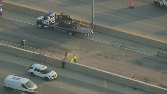I-90 crash: Driver dies after semi rolls over on expressway