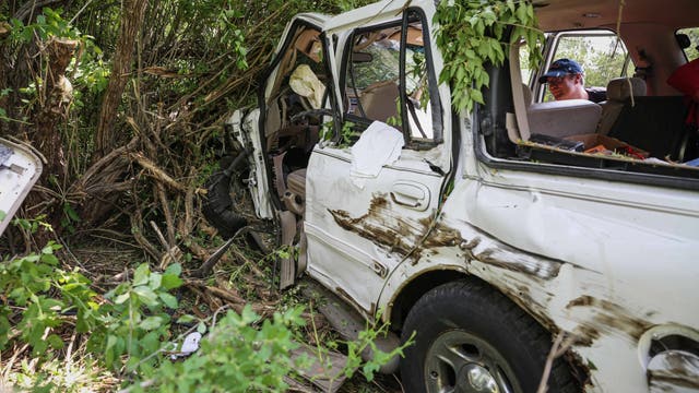 Man seriously injured after crash pinned him inside car: authorities