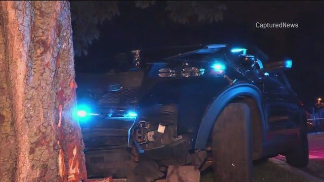 Chicago police officers injured after crashing during pursuit of stolen vehicle
