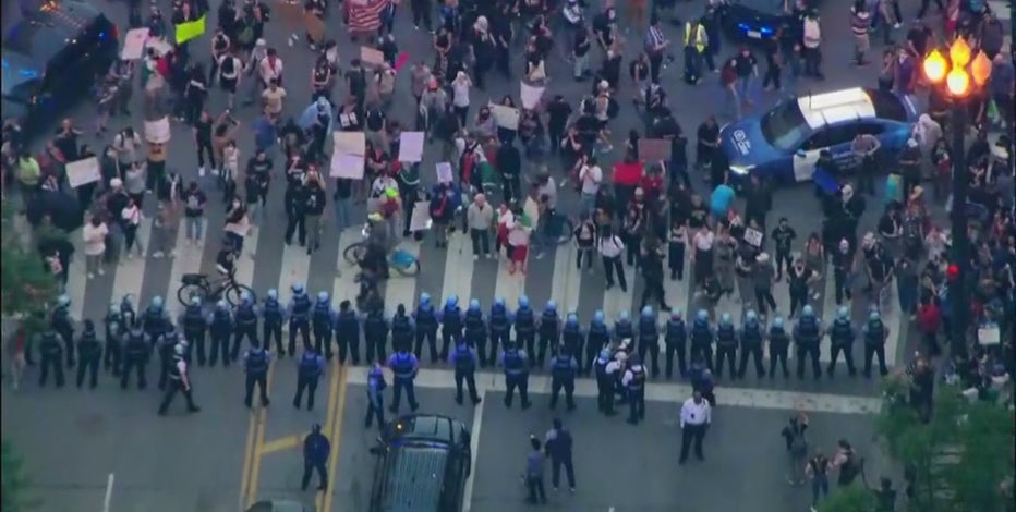Chicago anti-ICE protests prompt street closures while car speeds into crowd