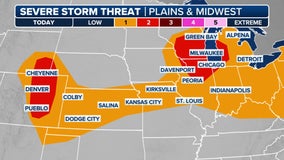 Chicago among 21 million under threat of severe storms packing large hail, damaging wind