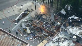Explosion levels Berwyn gas station, forces evacuations amid storm response