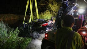 Vehicle pulled from pond in Cary found empty; driver not located