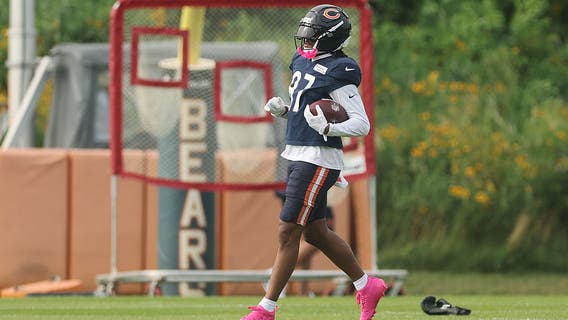 Chicago Bears training camp: Luther Burden III plays catch up as the rookie makes camp debut