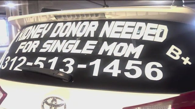 Desperate for a match, Chicago mom uses Instagram and her car to find a kidney donor