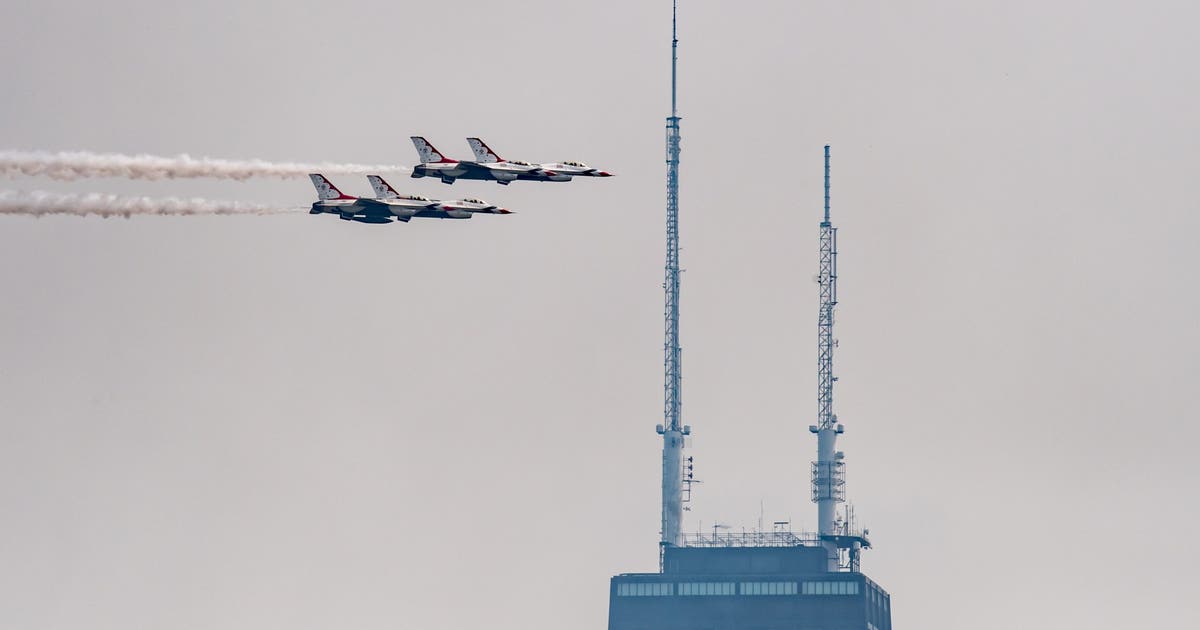 Photo: fox32chicago.com Chicago Air & Water Show 2026: Pilots Begin Rehearsals Amid Weather Threats