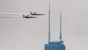 Air and Water Show rehearsal dazzles in Chicago sky