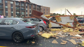 Roof torn off of Mount Prospect apartment building amid strong storms
