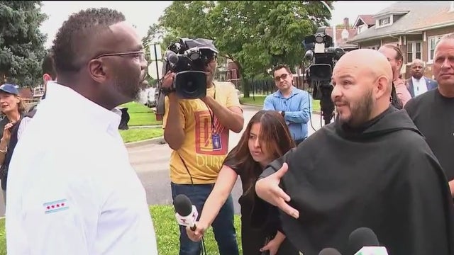 Johnson meets with Chicago residents after more heavy rainfall, flooding