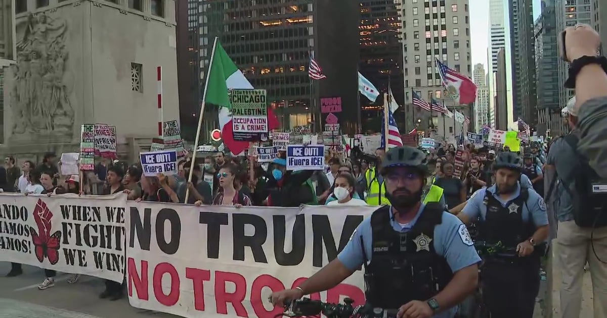 Protesters gather in downtown Chicago to oppose ICE operations | FOX 32 ...