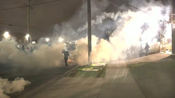 ICE protesters clash with federal agents outside suburban Chicago facility