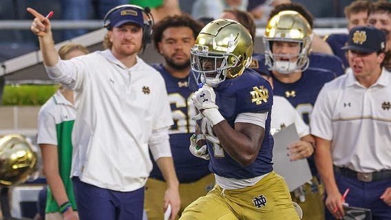 No. 22 Notre Dame content to grind it out with backfield tandem of Jadarian Price and Jeremiyah Love