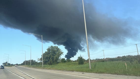 Chicago Heights junkyard fire causes heavy smoke