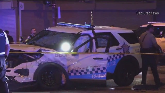 Carjacking leads to crash with Chicago police vehicle, 2 injured, ISP says
