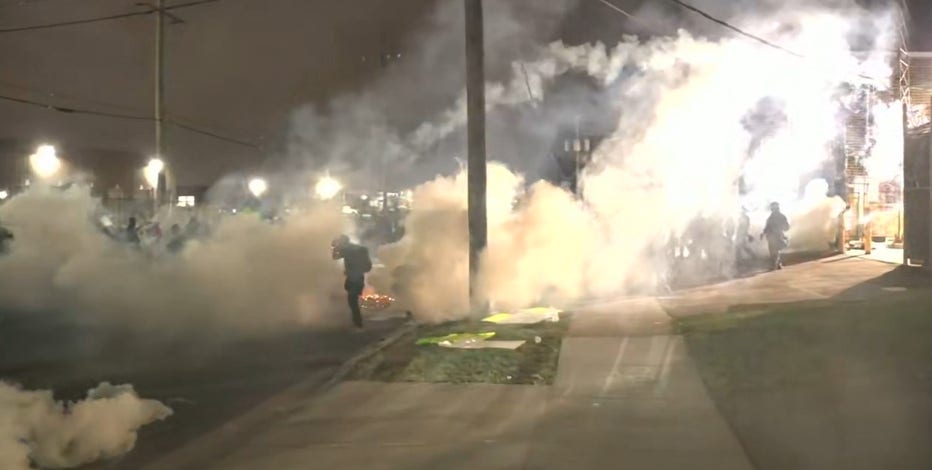 ICE protesters tear gassed outside suburban Chicago facility