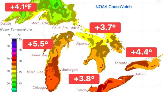 Warmer Great Lakes could fuel a snowier season ahead