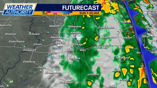 Chicago weather: Rainy night ahead, but there's hope to clear out for the Bears game!