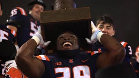 Miles Scott's 2 late interceptions secures the Hat for Illinois' win over Northwestern