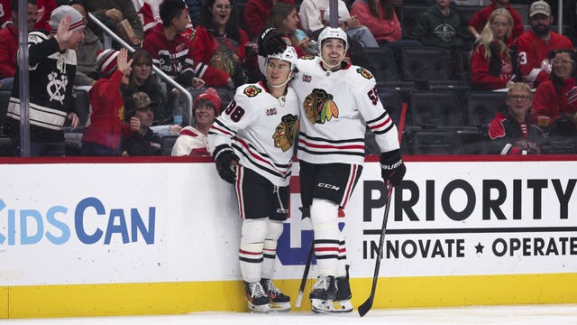 Connor Bedard scores, gets 2 assists to lead Blackhawks over Red Wings 5-1