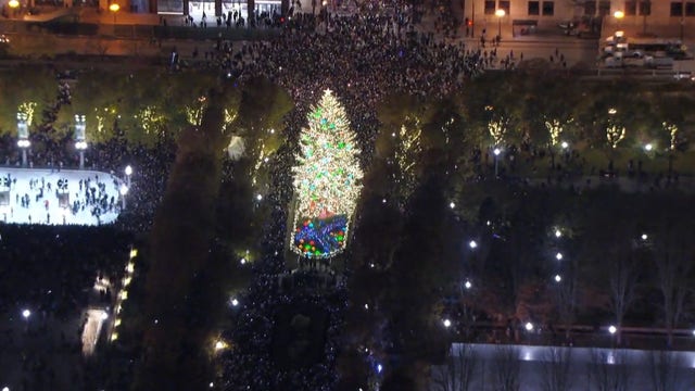 Holiday season kicks off as thousands gather for Chicago’s Millennium Park tree lighting
