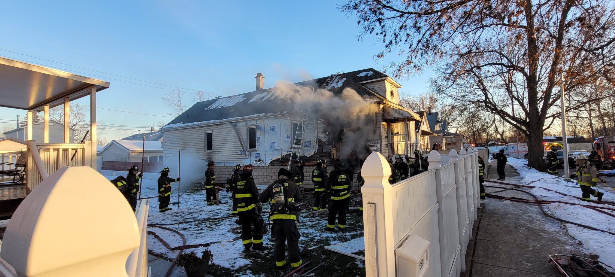 Firefighter injured battling Hegewisch neighborhood blaze, officials say