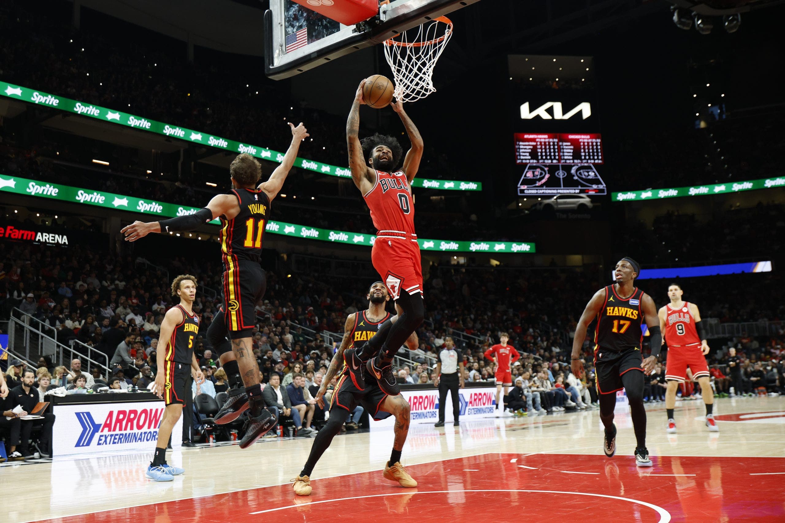 Bulls beat the Hawks 152-150 in the highest-scoring game in the NBA this season