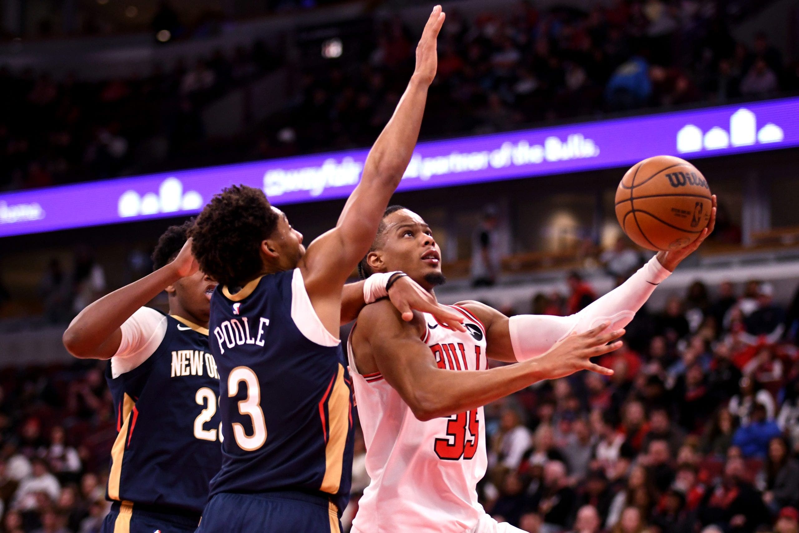 Okoro’s season-high 24 points lead short-handed Bulls past Pelicans 134-118