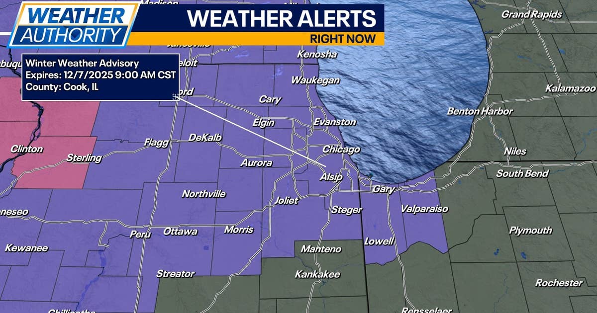 Chicago weather: Winter Weather Advisory issued as accumulating snow ...